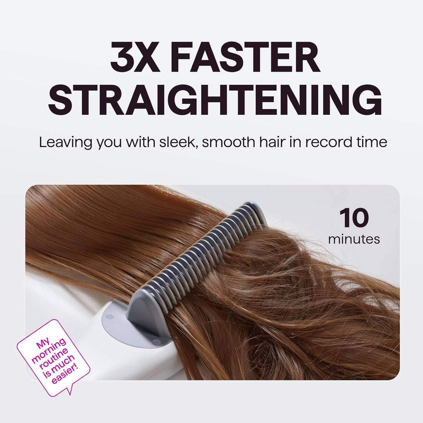 Wavytalk Pro Steam Hair Straightener Brush, Steamline Pro 3 in 1 Straightening Brush, Steam Reduces Damage, Nourishes Hair, and Expedites Straightening