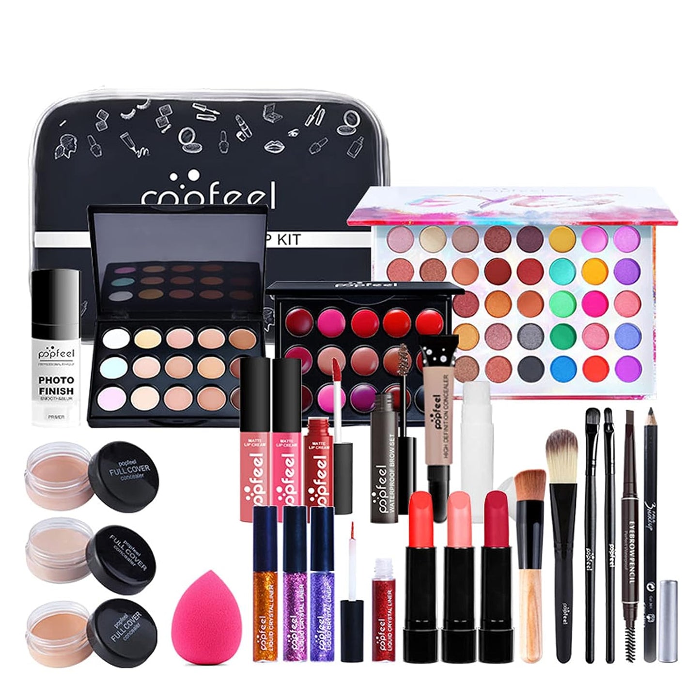 Professional Makeup Kit for Women Full Kit, Makeup Set Cosmetic Make Up Kit with Makeup Bag Include Eyeshadow Palette Makeup Brushes Set Lipstick Lip Gloss Foundation Concealer