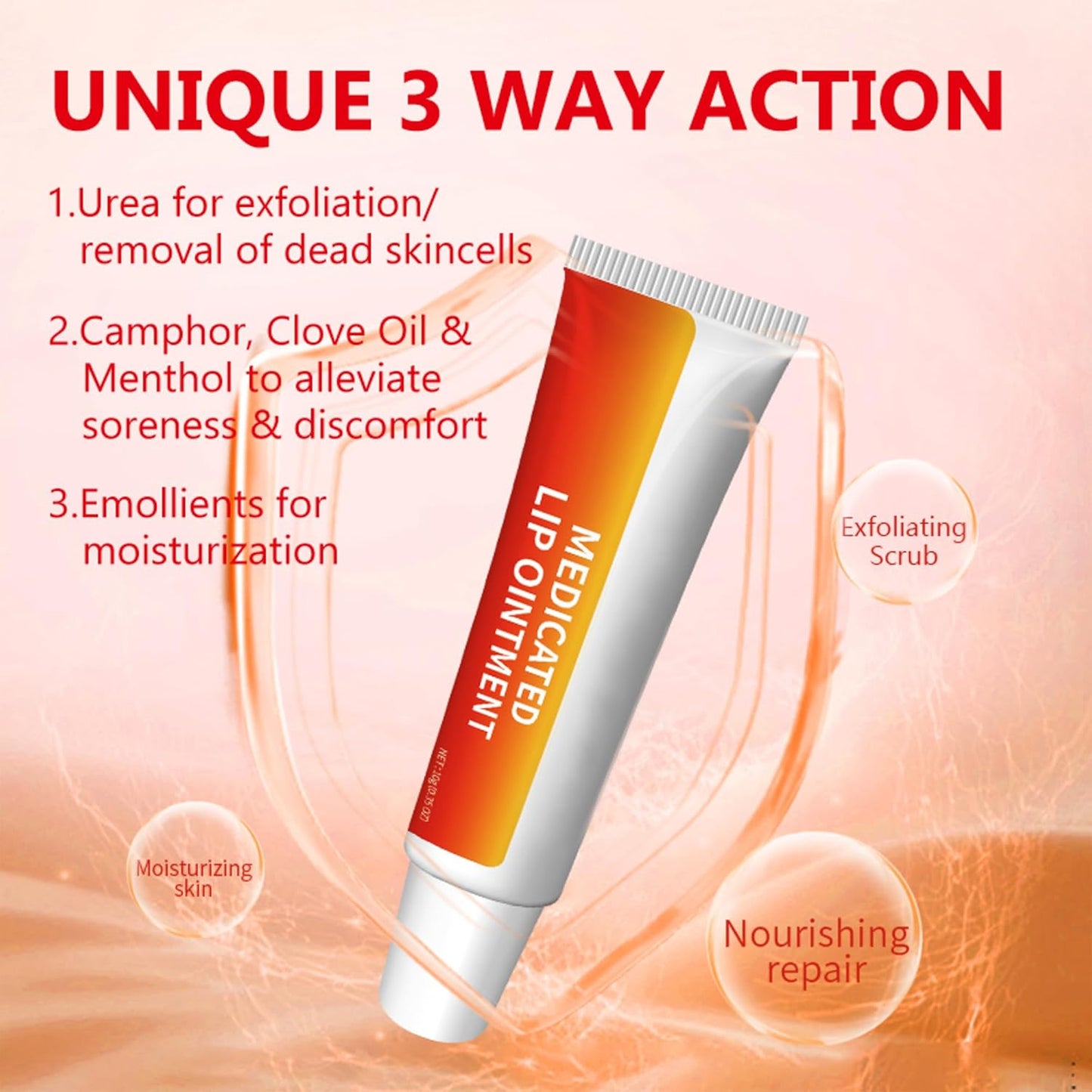 Lip Repair Ointment - Intense Therapy and Moisturizing Lip Balm,Lip Balm Sunscreen, Chapped Lips, Lip Moisturizer for Dry Lips, Seals in Moisture, Easy Glide Formula for Full Coverage