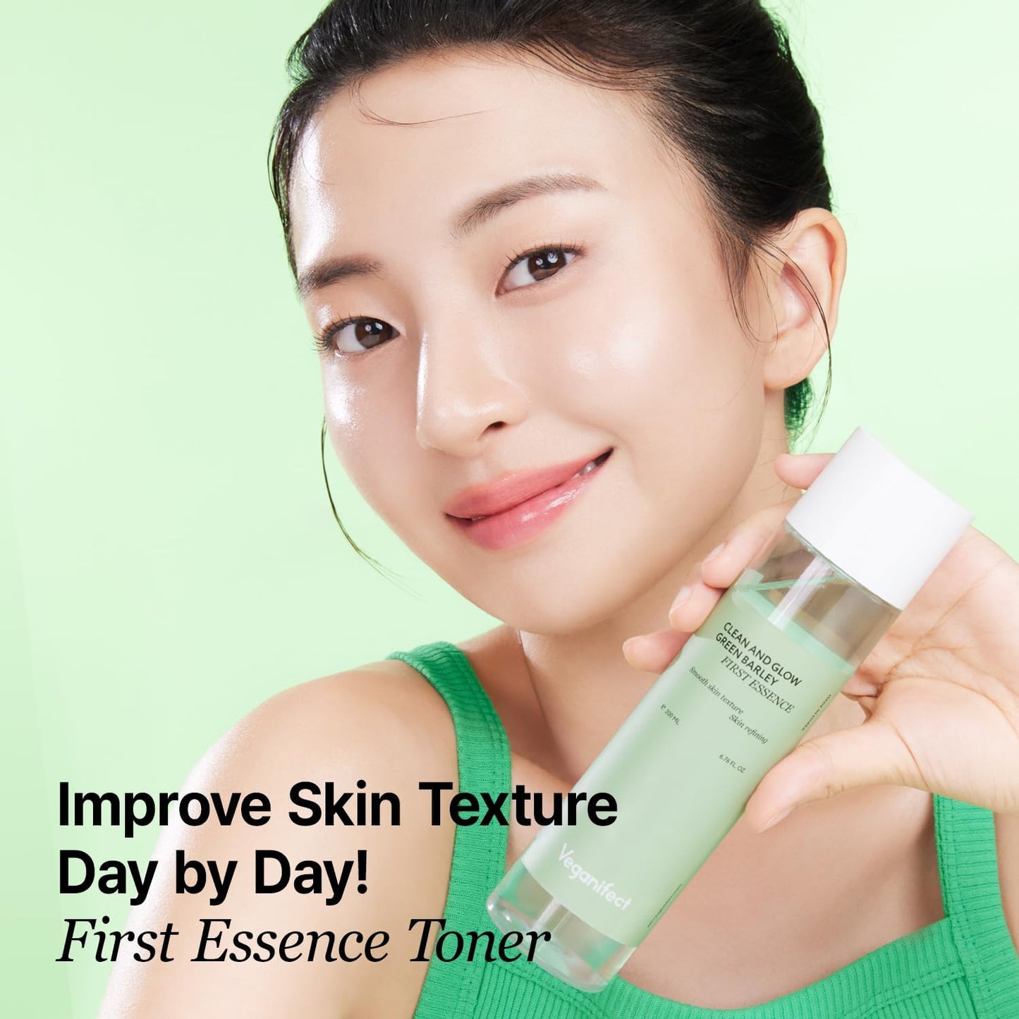 VEGANIFCET Essence, Ultra Hydrating, for Glowing Skin, Korean Skin Care, Vegan, 6.76 Fl Oz