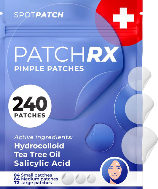 Pimple Patches for Face (240 Patches), Hydrocolloid Acne Patches with Tea Tree Oil & Salicylic Acid, Pimple Patch Pimple Stickers, Hydrocolloid Patch Acne Dots Acne Pimple Patches For Face