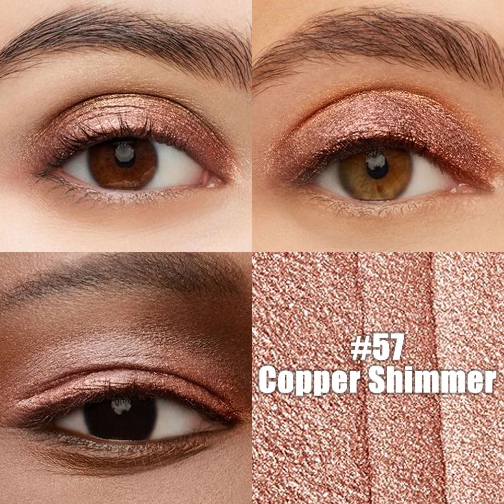 Copper Shimmer Cream Eye Shadow Stick Makeup for Women, Copper Shimmer Eyeliner Pencil Eyeshadow Brightener Stick for Eyes, Waterproof Eyeshadow Applicator Blendable, sombras para ojos 57#