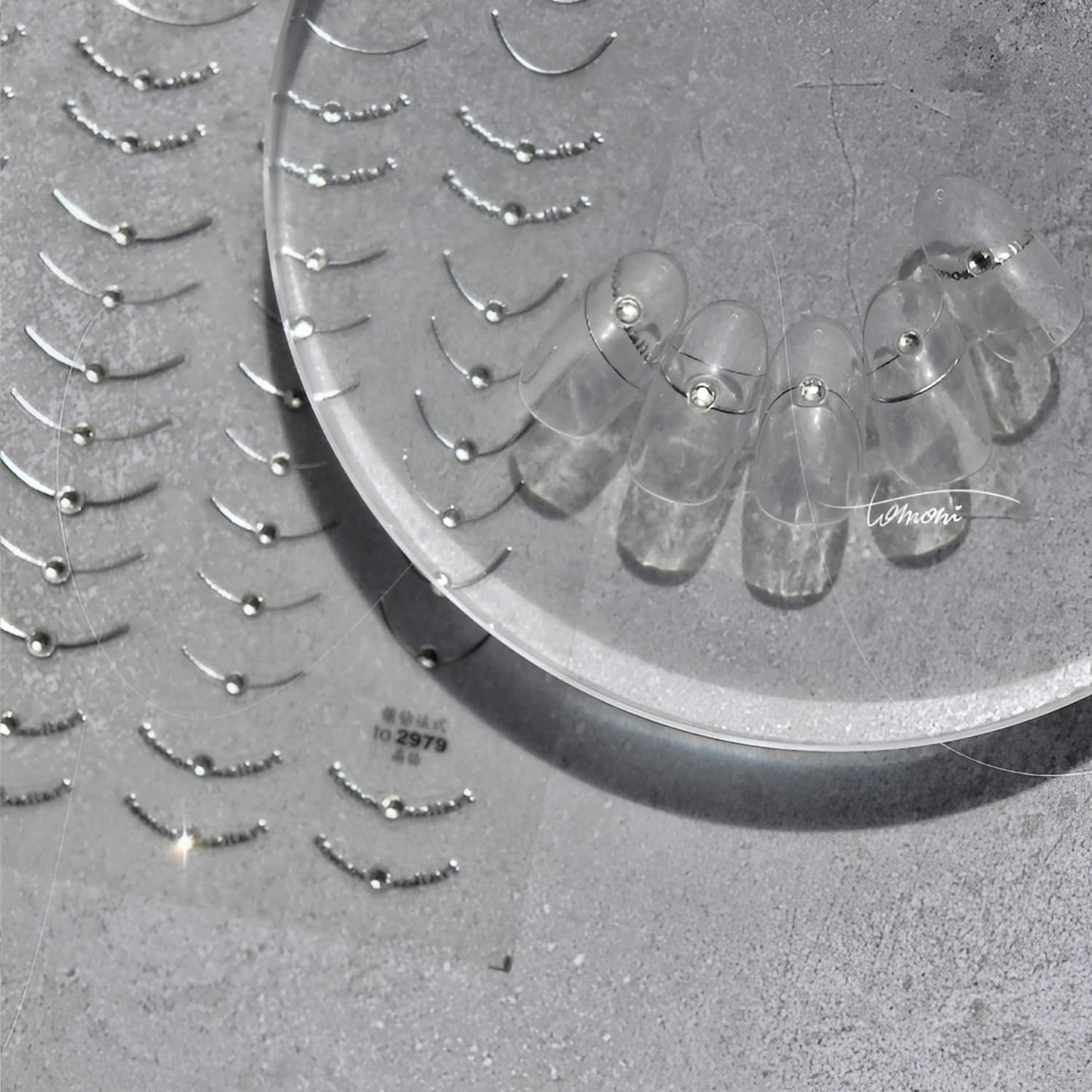 5D Embossed French Tip Nail Art Stickers Silver Gold Nail Stickers for Nail Art Self Adhesive Stripe Nail Decals with Rhinestone Design French Tip Nail Art Supplies for Women Girls