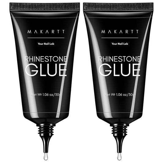 Makartt Nail Rhinestone Glue for Nails- 60ML Super Strong Gel Glue for Rhinestones, 3D Art Charm Decorations Bling Gem Bow Jewels Crystals Beads Diamonds Pearls, Beauty Gift, UV Lamp Need