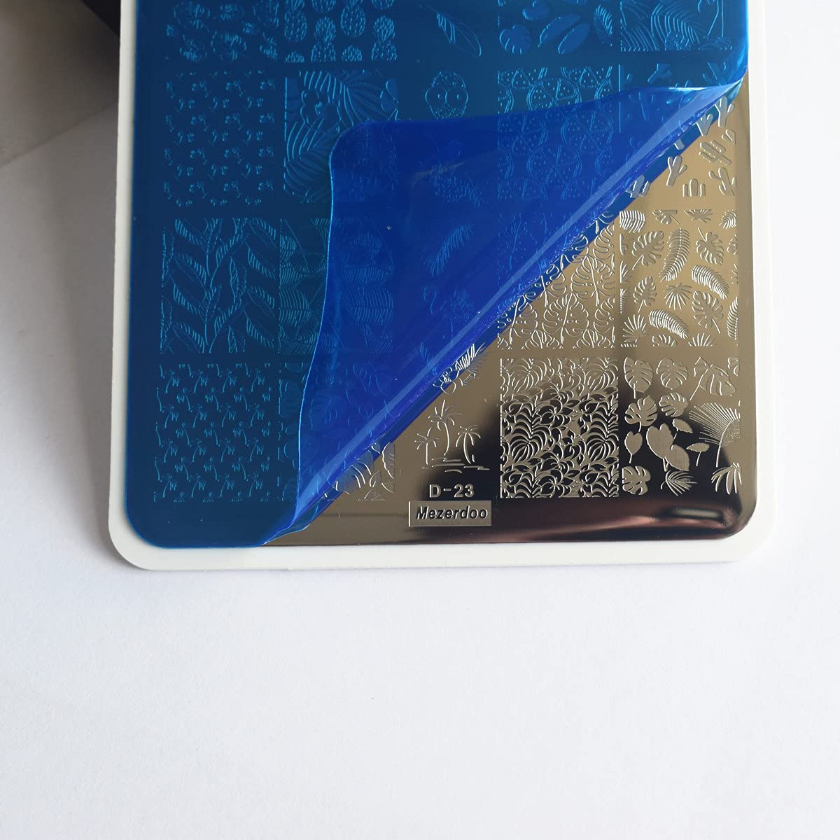 Summer Nail Art Stamping Plates Kit- 2pcs Mermaid Swan Nail Art Plate Templates Flamingo Flowers and Cute Ocean Animals Stamp Templates Set Nails DIY Design Gift for Women