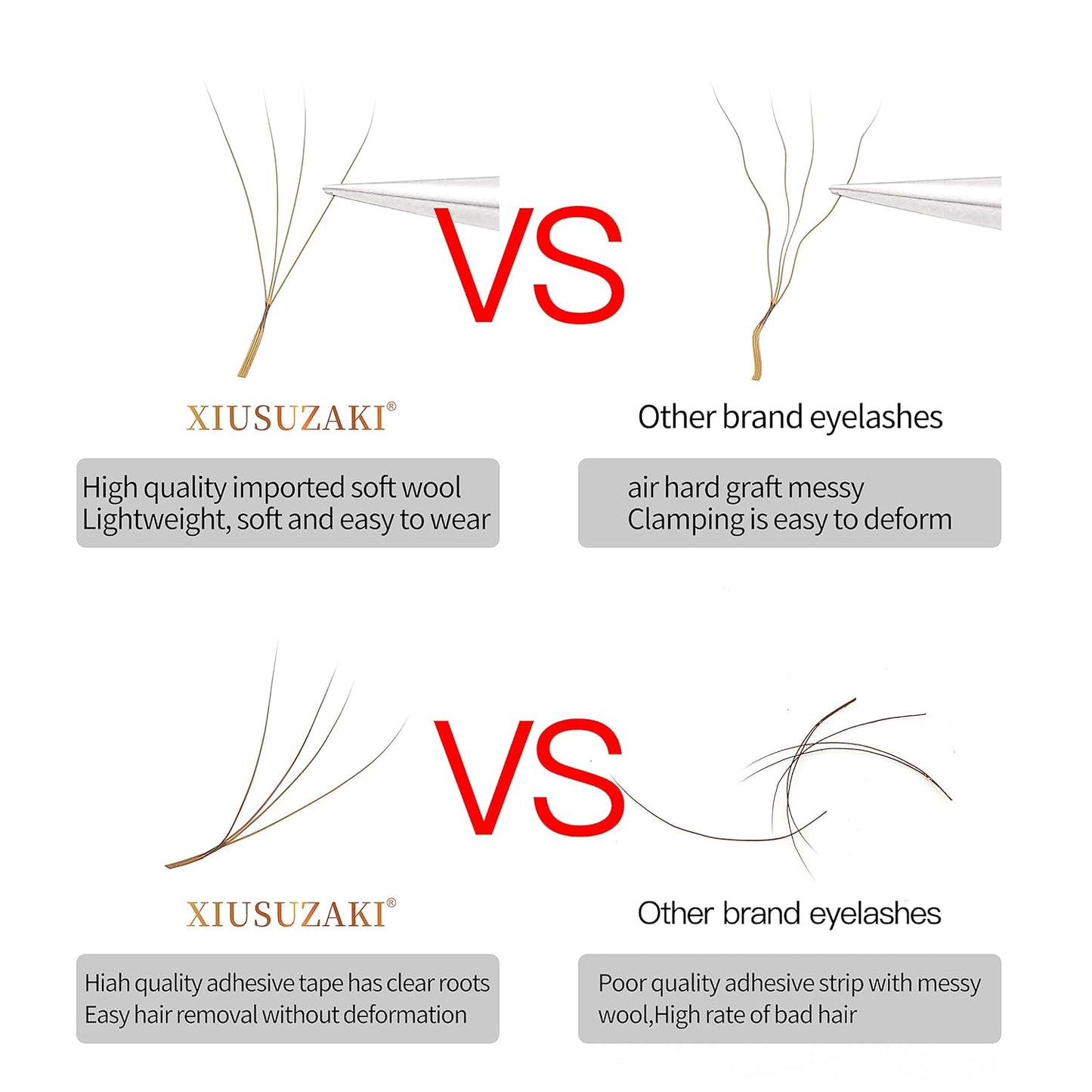 Lash Extensions Brown 4D W Eyelash Extensions W Shape 0.07mm Thickness D Curl 9mm Premade Fans Lashes Colored Lash Extension Volume Lashes Individual Lashes(W-Brown-4D-0.07-D,9mm)