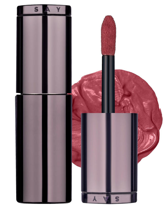 HEVVYMAKEUP Blurring Effect Lip Tint - Airy Velvet Matte Lips - Vegan, Longwear, Vibrant, Buildable Creamy Soft Texture - Korean Lip Makeup, Sweet Rosy, 0.13 fl.oz.