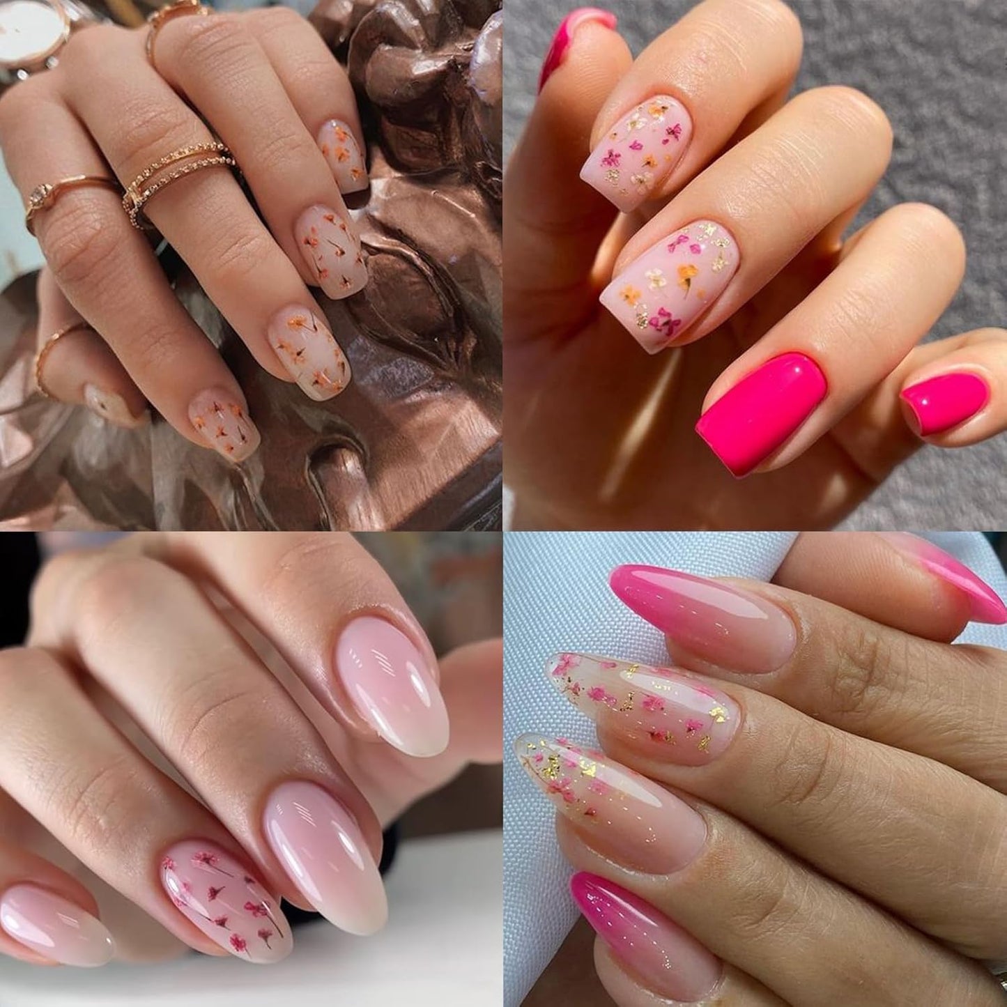 1 Boxes Dried Flowers for Nail Art,Colorful Dry Flowers Mini Real Natural Flowers Nail Stickers DIY Mini Mix Flower Petals Nail Art Supplies for Summer Acrylic Nails Design Manicure Accessories