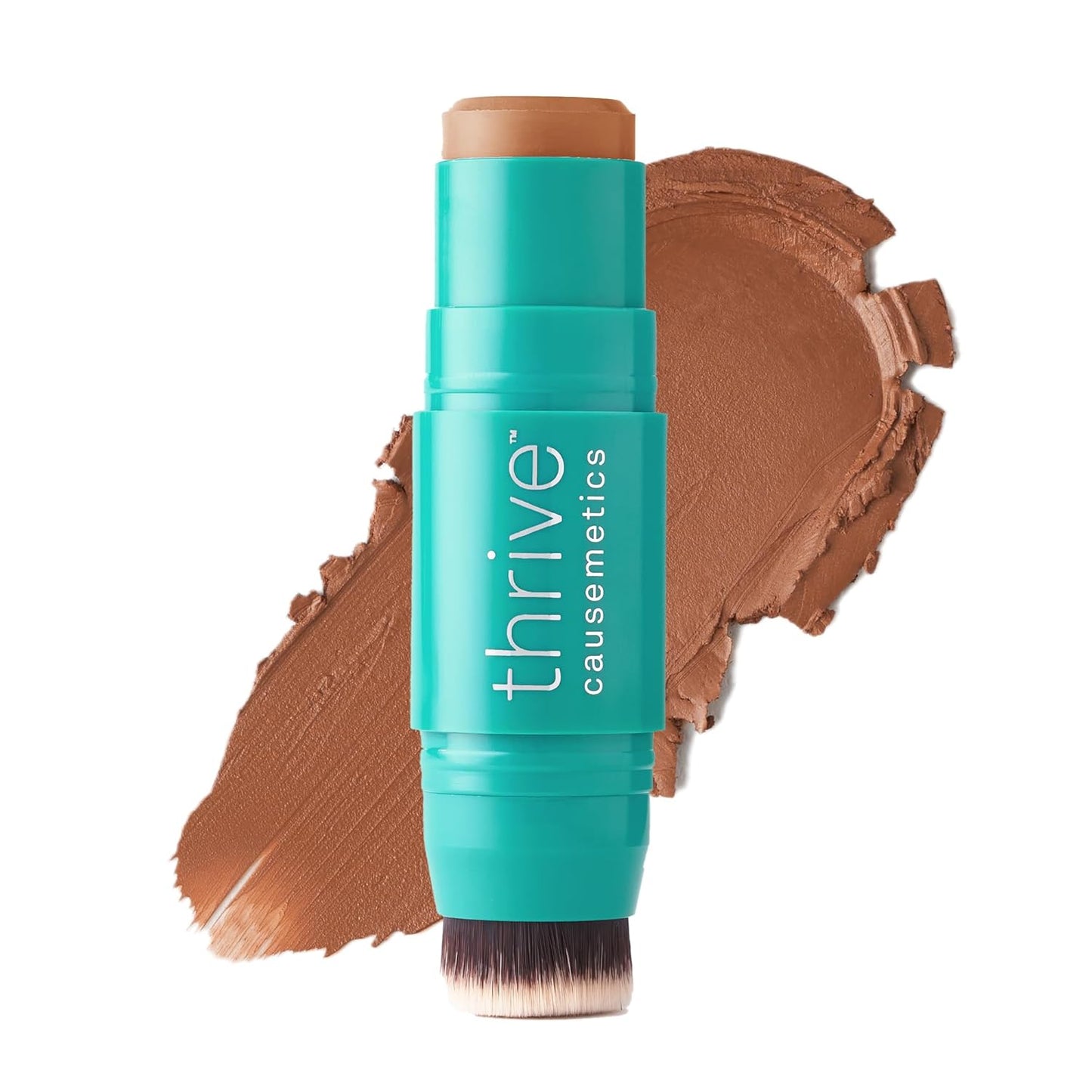 Thrive Causemetics Triple Threat Color Stick: Cream Bronzer & Contour Stick with Vitamin E, Evening Primrose Oil, Waterproof Smudge Proof Face Makeup Formula, Ariana (Medium Warm)