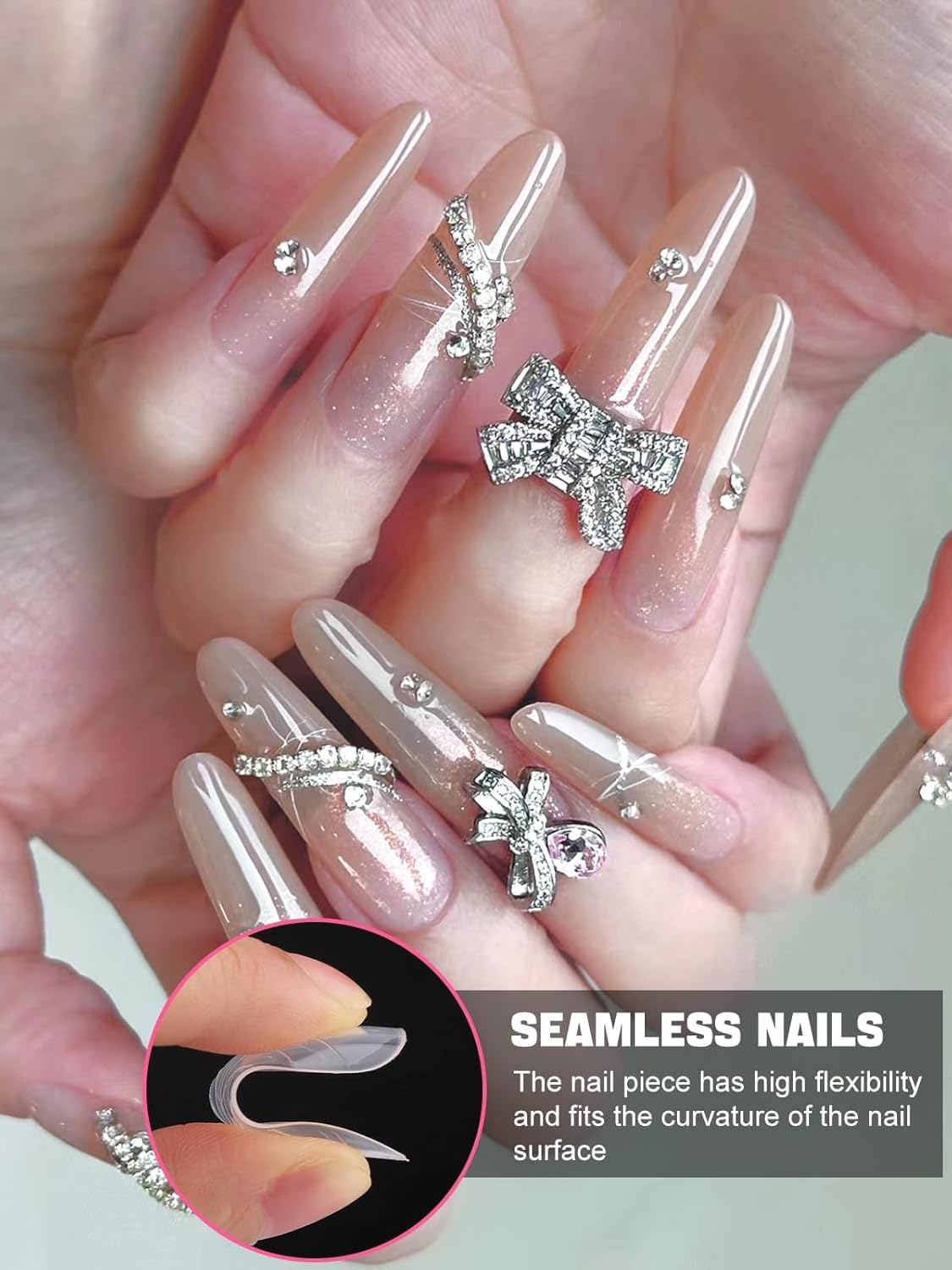 EBANKU Poly Gel Nail Forms 96PCS Clear Matte Dual Nail Forms Polygel Full Cover Nail Mold for Acrylic Nail Extension 12 Sizes 4 Styles Poly Gel Nail Art Salon Nails