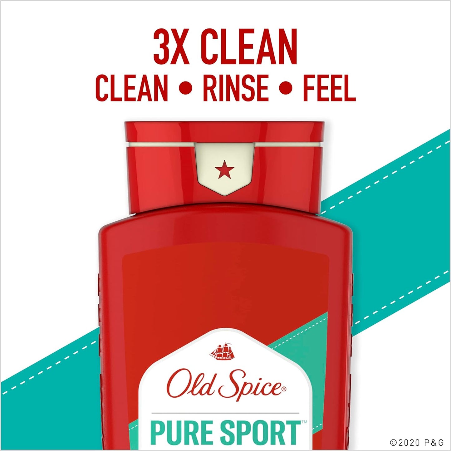 Old Spice Body Wash for Men, High Endurance Pure Sport, 24 Fl Oz (Pack Of 4)