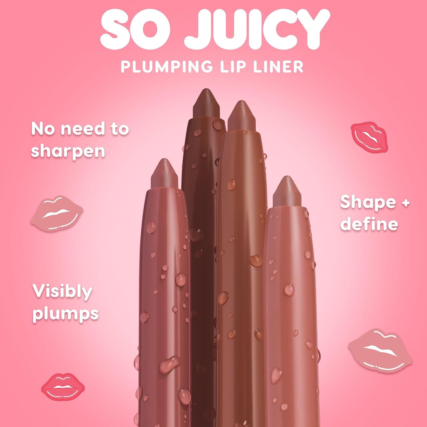 ColourPop So Juicy Plumping Lip Liner with Peptides - Long Lasting Lip Liner for Visibly Plumped & Shaped Lips - Enriched with Smoothing Ceramides & Peppermint - Mocha Latte (0.01 oz)