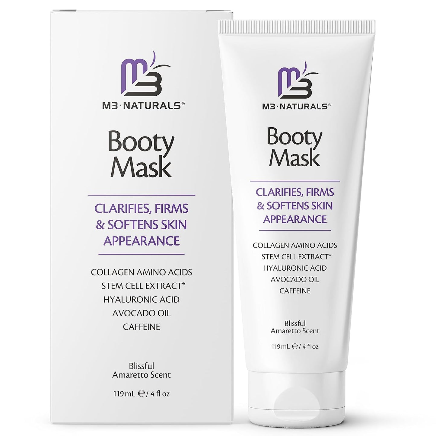 Moisturizing Butt Mask for Women - Butt Firming Mask and Caffeine Cellulite Cream for Thighs and Buttocks with Collagen - Clarifying Butt Firming Cream for Cellulite KP and Dry Skin by M3 Naturals