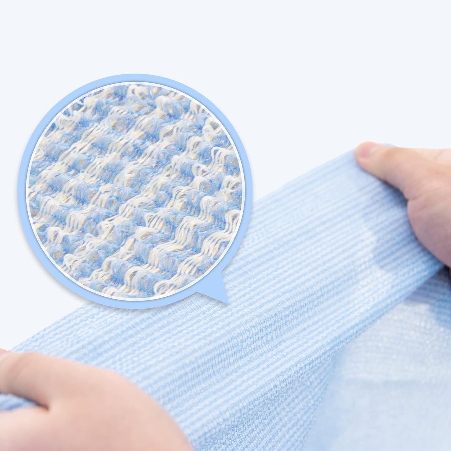 Modu 3 PCS Long Exfoliating Washcloth - African Bath Net Sponge Loofah Japanese Washcloth Body & Back Scrubber for Shower, Deep Cleansing (Sky Blue, Yellow, Green)