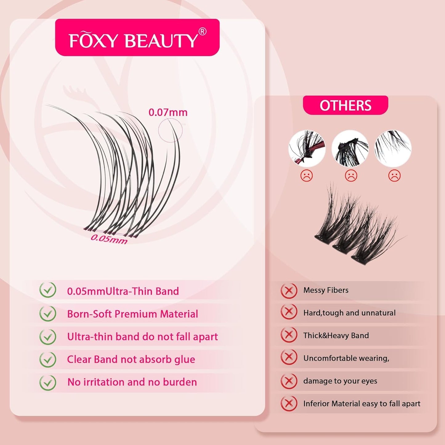 Lash Clusters - Lash Clusters Kit Mix Manga Lases 360pcs Eyelash Clusters Spiky Lases Clusters DIY at Home No Glue Included