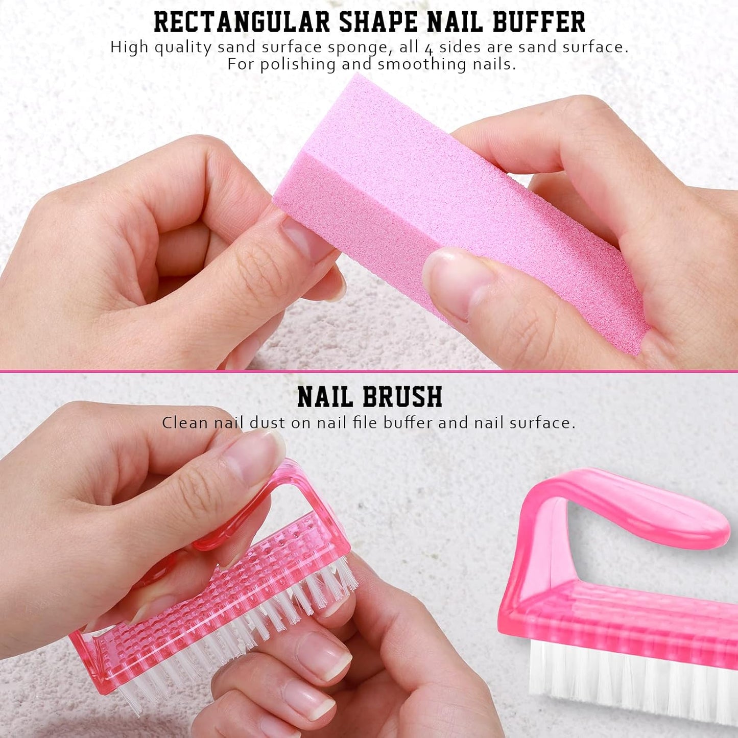 FANDAMEI Nail Files and Buffers, Manicure Tools Nail Care Kit with Nail File, Nail Buffer Block, Cuticle Care for Women with Nippers, Pusher Peeler. Cuticle Oil and Nail Prep Kit.