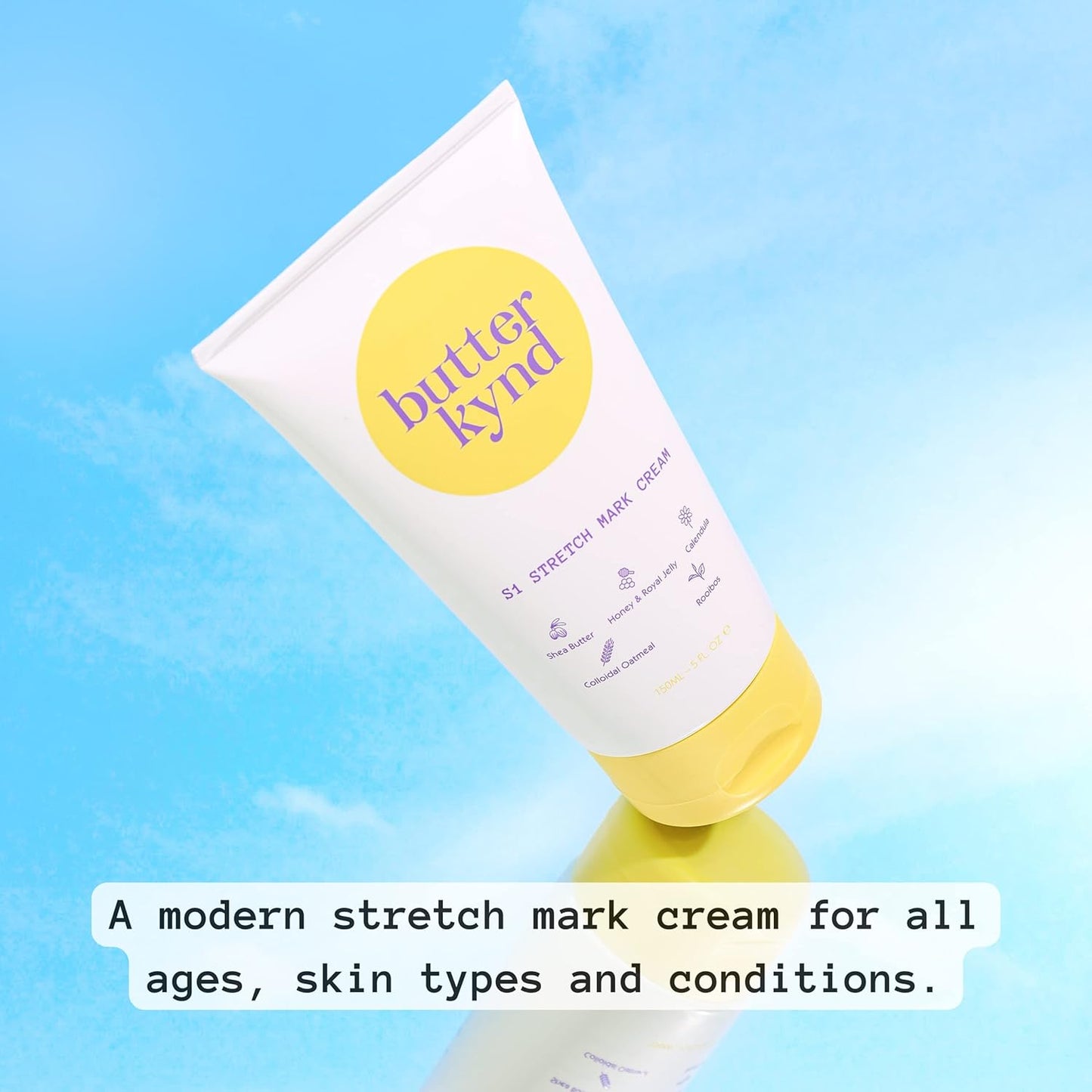 S1 Stretch Mark Cream, 150ml / 5oz, Lightweight Pregnancy Stretch Mark Cream