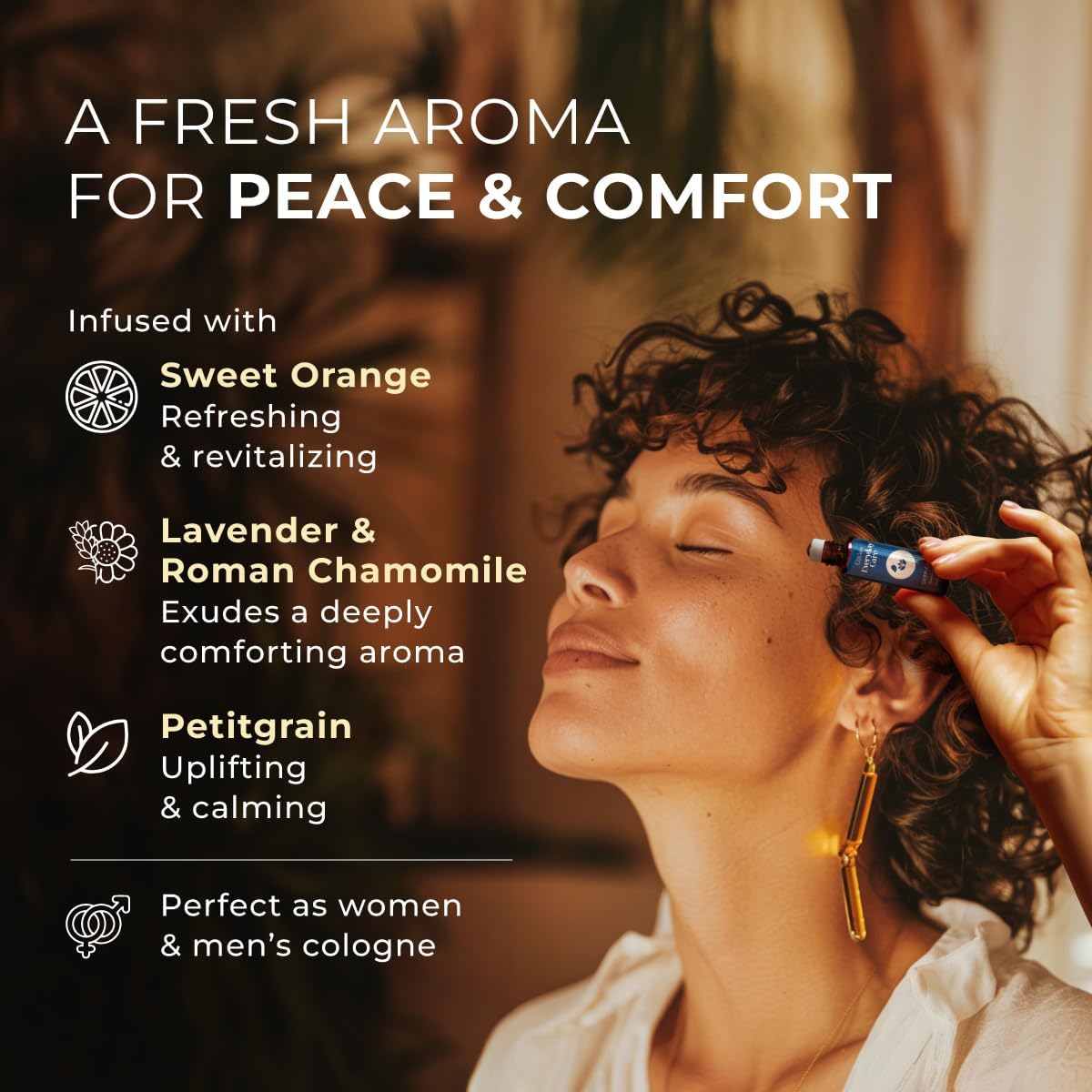 Gya Labs Deep Calm Essential Oil Roll on - Relaxing Gifts for Women, 100% Pure Natural Calming Oil, Chamomile & Lavender Aromatherapy Blend, Travel Size (0.34 Fl Oz)