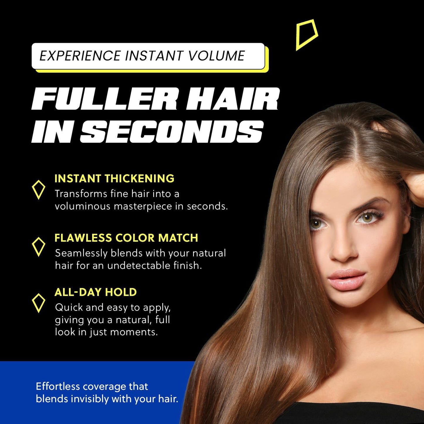 PrimeLook Hair Building Fibers, Luxurious Building Fibers for Thinning Hair, Superior Formula for Men & Women, Instant Volume, Matches Colors (27.5g, Blonde)