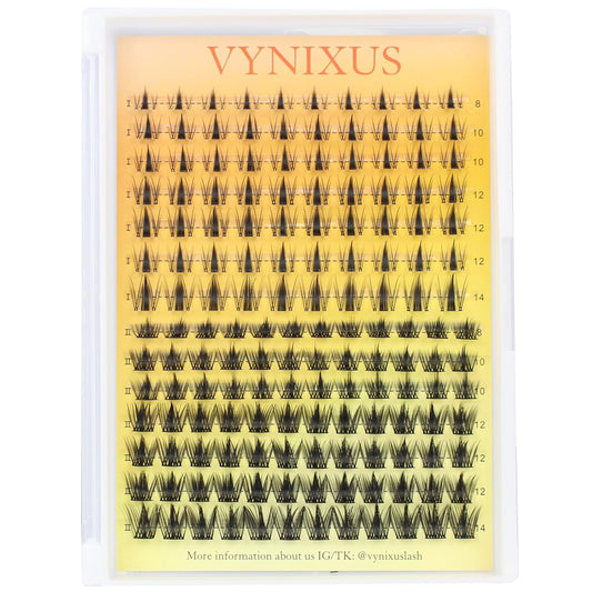 Lash Clusters Wispy Individual Lashes Fluffy Eyelash Clusters Spiky Wet-Look Cluster Eyelash Extensions Natural Cluster Lashes Ultra-Thin Band (Fairy/Magic-0.07D-Mix8-14)