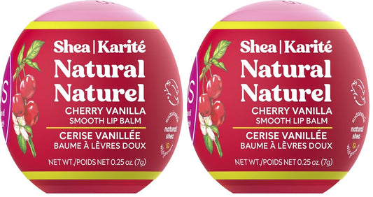 eos Natural Shea Lip Balm- Cherry Vanilla, All-Day Moisture, Made for Sensitive Skin, Shea Lip Care Products, 0.25 oz (Pack of 2)