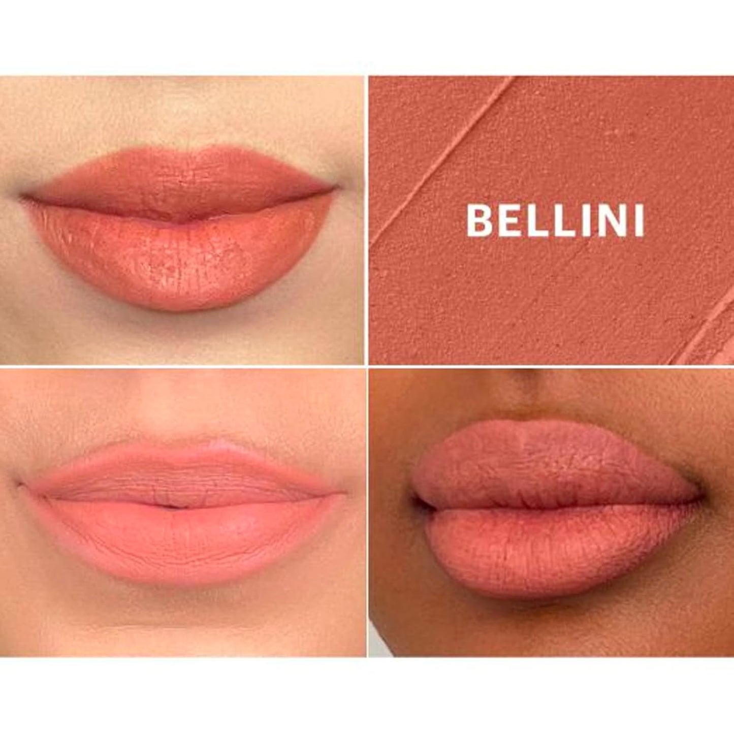 Glo Skin Beauty Suede Matte Lip Crayon (Bellini) - Longwearing Formula Stays On All Day, With Conditioning Shea Butter + Mango Seed Oil for a Velvety Smooth Finish