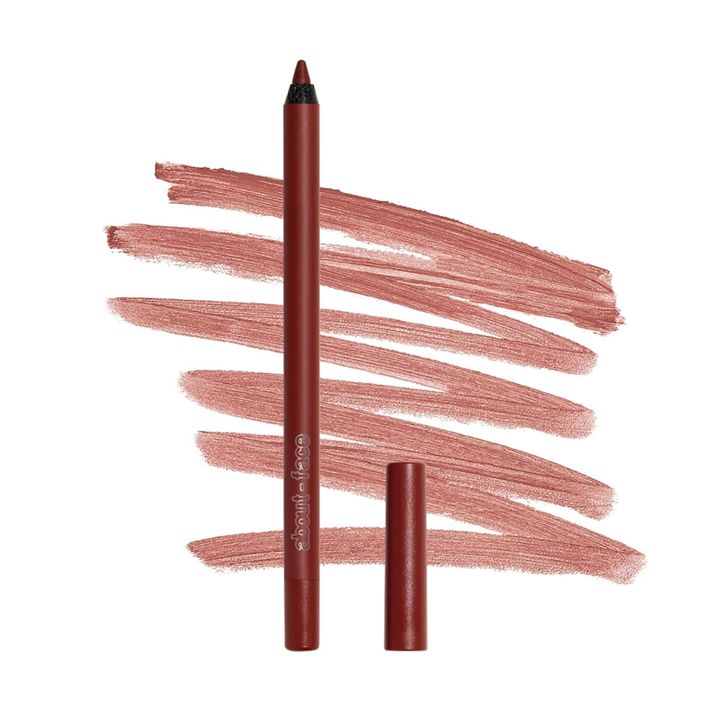 about-face Matte Fix Lip Pencil Incinerate – Long-Wear, Creamy Matte Lip Liner with Hyaluronic Acid & Vitamins C & E – Vegan, Cruelty-Free, Clean Beauty – 0.042 oz (Cinnamon)