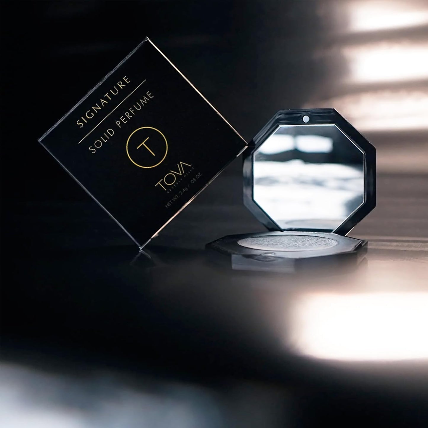 Tova Signature Solid Perfume Compact – Pocket Perfume Dab-On for Women – Bergamot Jasmine Musk – USA-Made & Cruelty-Free – 2.4 g