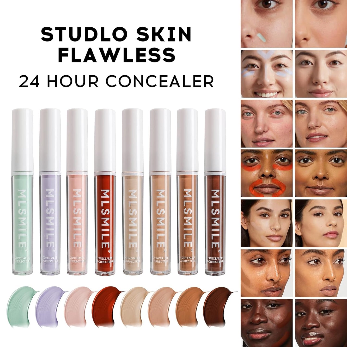 Pink Concealer HD Liquid Contour, Hydrating, Lightweight, Full Coverage, Long-lasting, Conceals, Corrects, Covers, All-Day Full Coverage Natural Matte Concealer for Women and Girls, 03