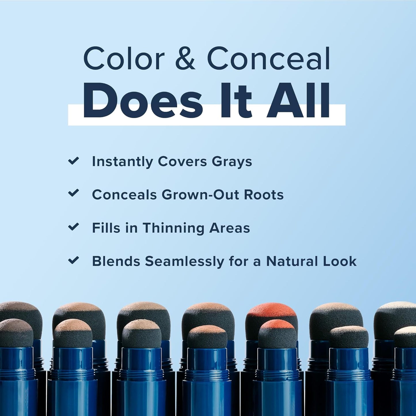 TRUHAIR Color & Conceal Waterproof Root Touch Up Hair Color Concealer - Hair Cover up for Gray Coverage and Hairline Filling - 11 Hair Colors Available (Light Blonde)