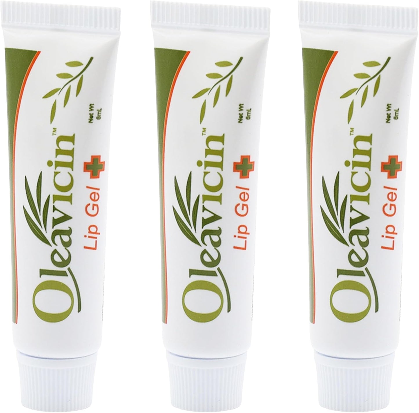 Lip Gel – Natural Cold Sore & Fever Blister Treatment with Organic Olive Leaf – Fast-Acting Relief – 1.3oz (3.8) - 3 Pack