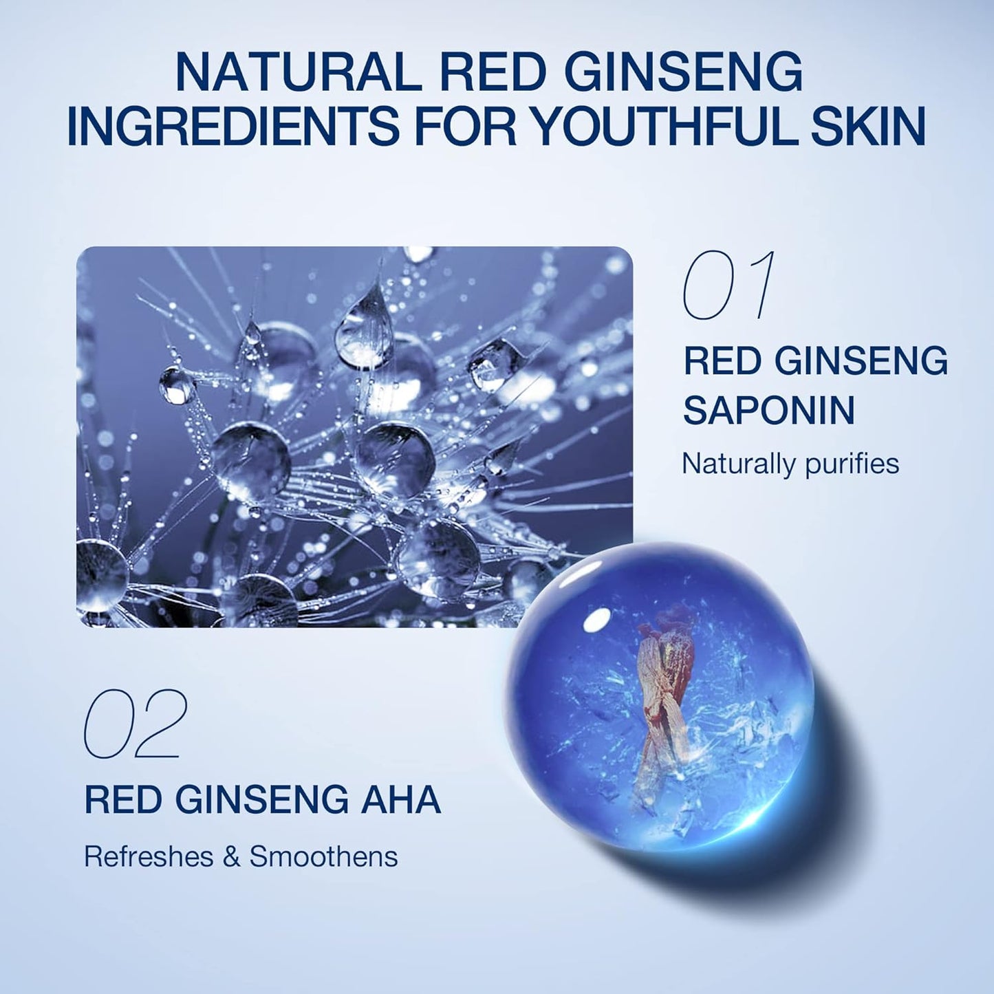 Donginbi Red Ginseng Homme All-in-One Special Set - Hydrating Korean Red Ginseng Essence(4.06 floz), Glycolic & Squalane Acid Face Wash, AHA Exfoliant, Korean Skin Care Set Gifts for Men