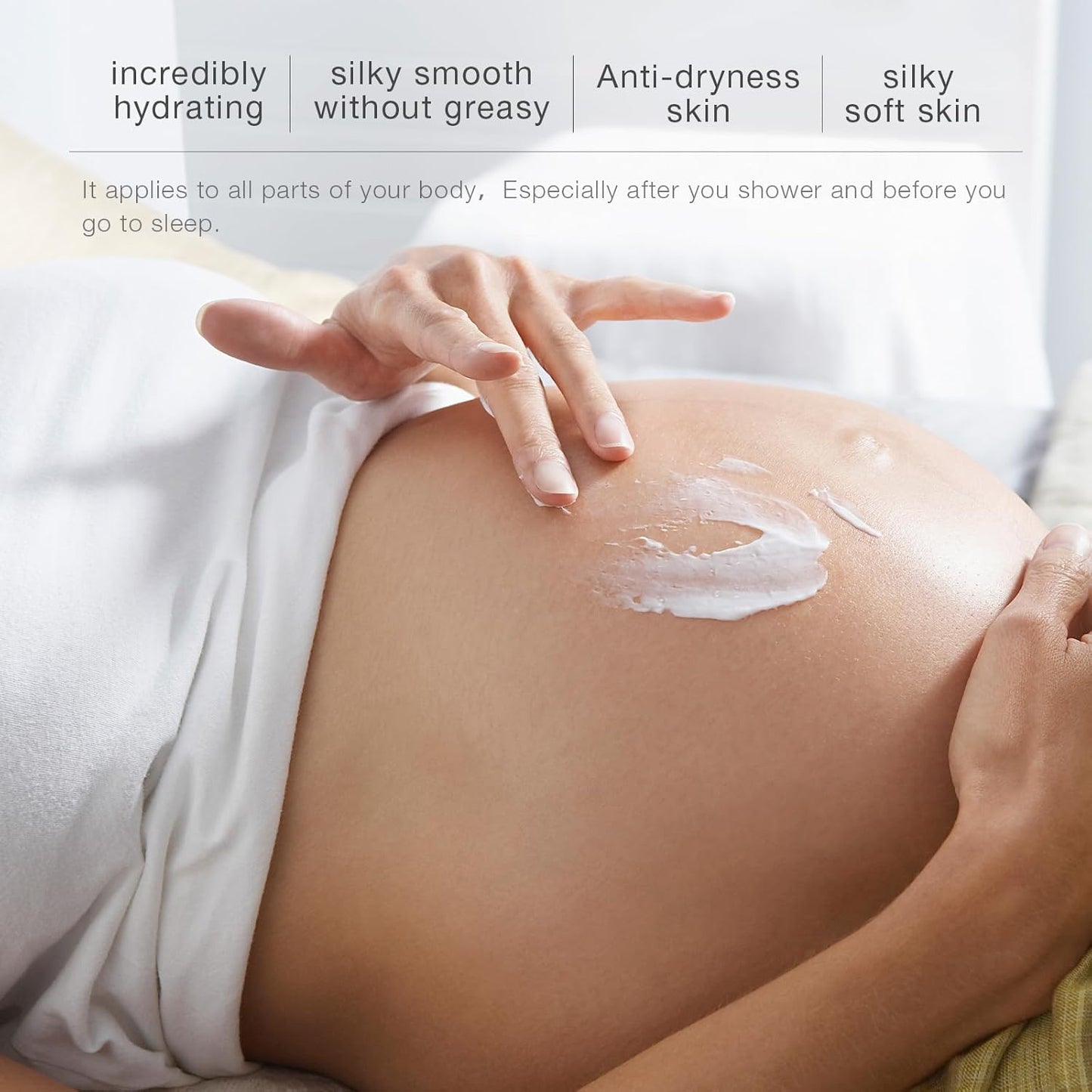 Body Lotion with Folic Acid,Stretch marks cream,Hyaluronic acid body lotion,Shea butter,Skin Firms, Smooth, unscented cream,sensitive skin, Moisturizing Dry Skin (6.7oz)