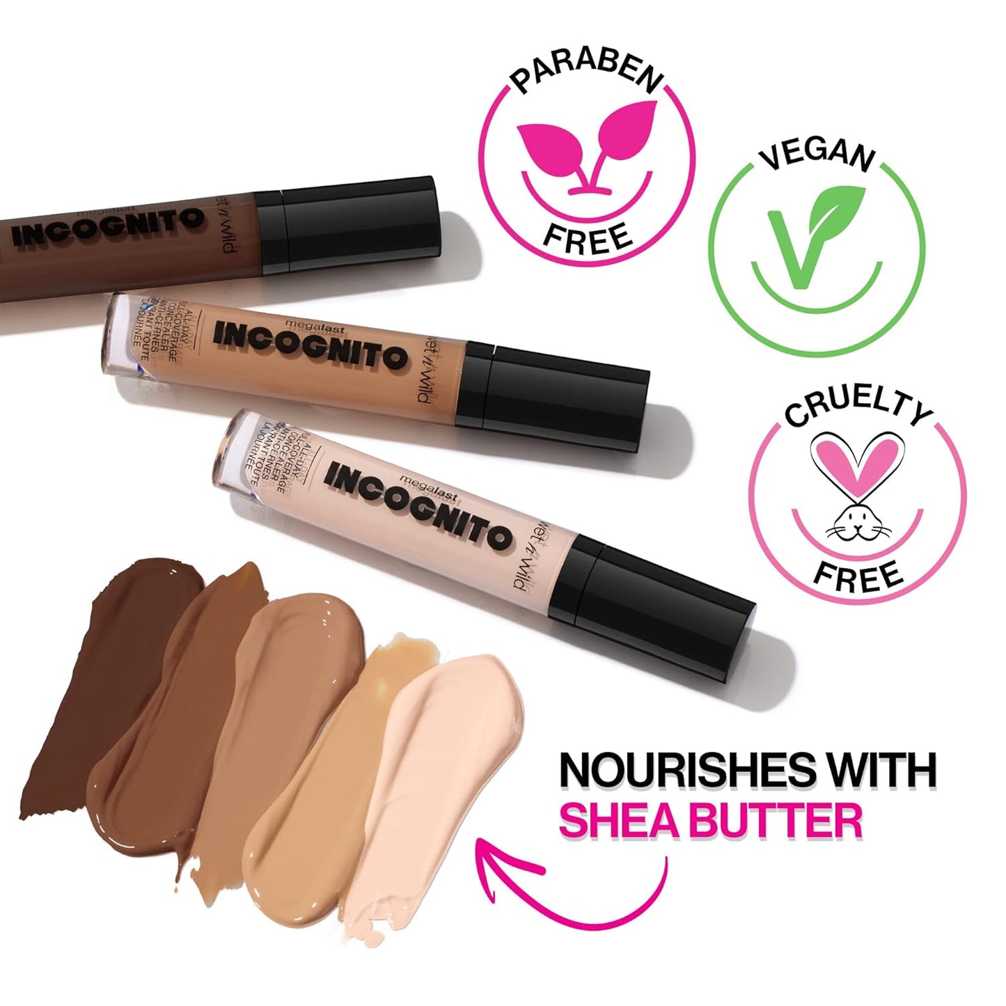 wet n wild Mega Last Incognito All-Day Full Coverage Liquid Matte Concealer, Fair Beige, 0.18 Ounce