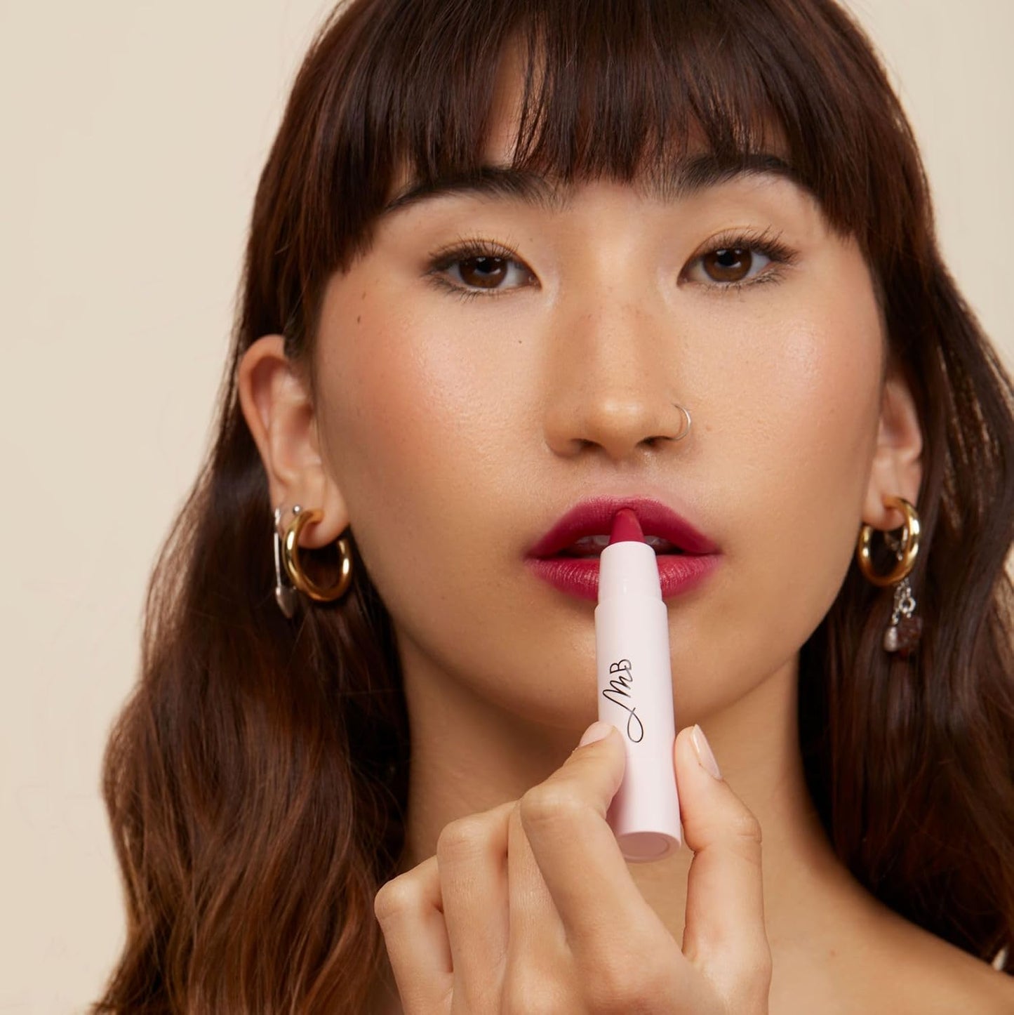 Monika Blunder Beauty Kissen Lush Lipstick Crayon - Constance (Fucshia/Berry) Clean Beauty, Cruelty-Free, Vegan