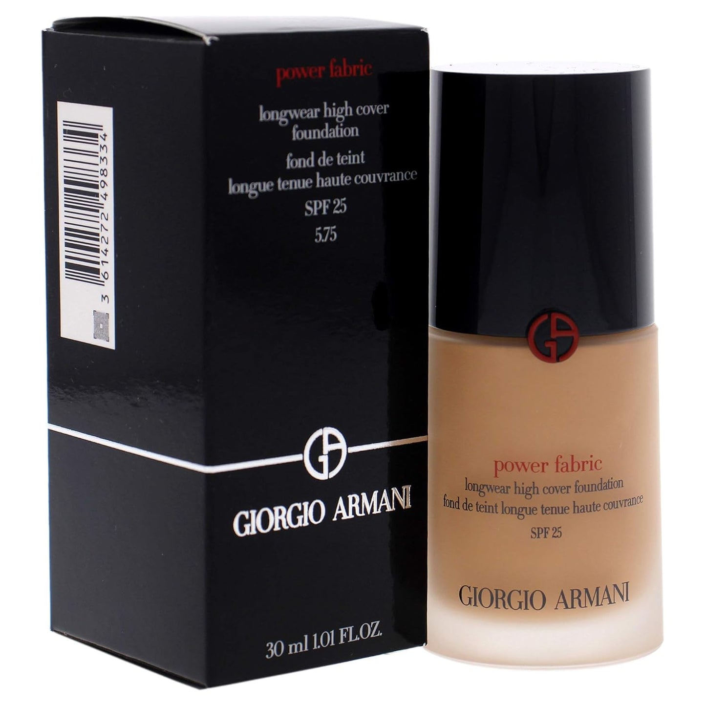 Giorgio Armani Power Fabric Longwear High Cover Foundation SPF 25 - 5.75 Women Foundation 1 oz
