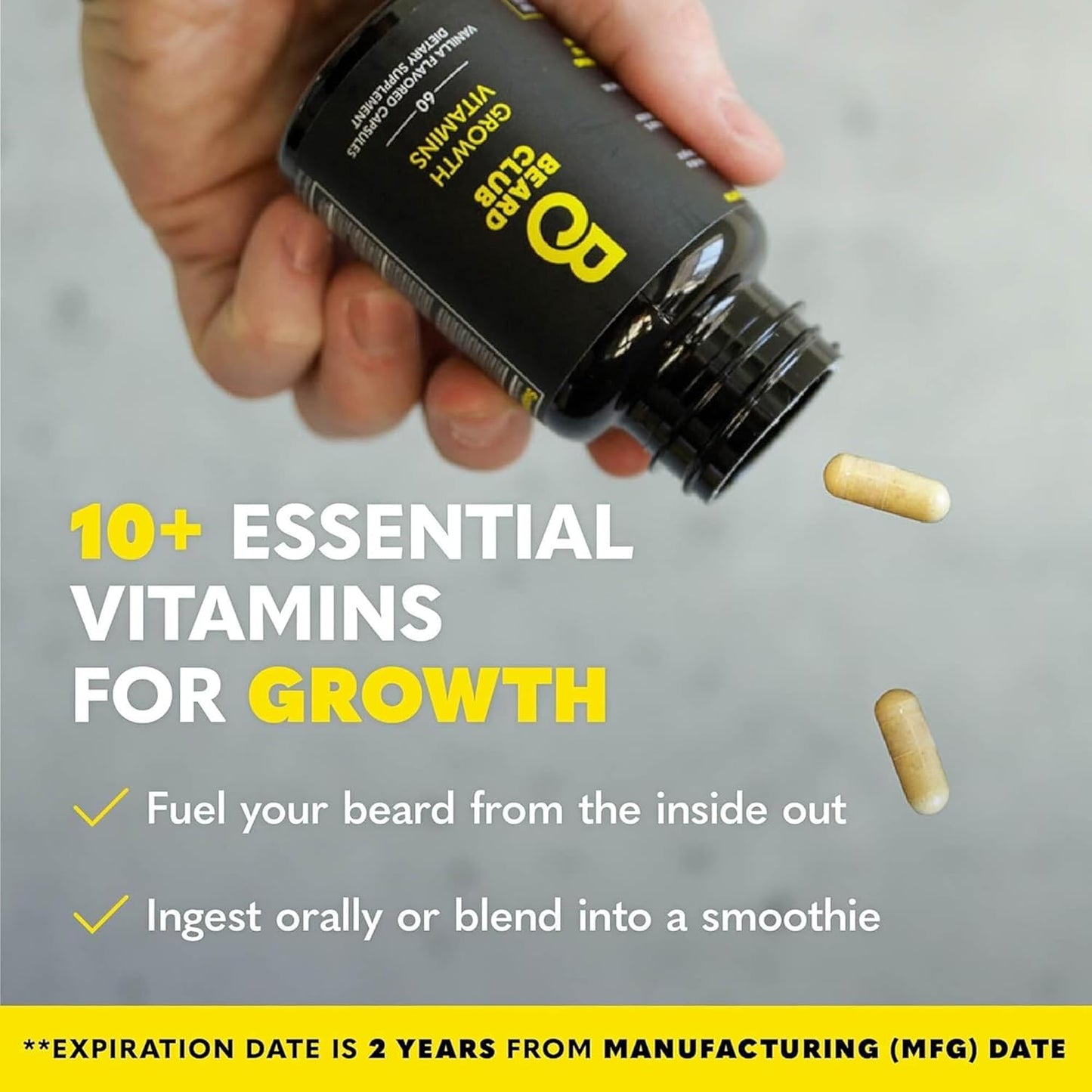 The Beard Club Supreme Beard Growth Kit - Derma Roller, Growth Oil, Vitamins, Vitamin Spray, Biotin Balm, Thickening Conditioner, Shampoo, Comb & Cleansing Spray - Gift Set