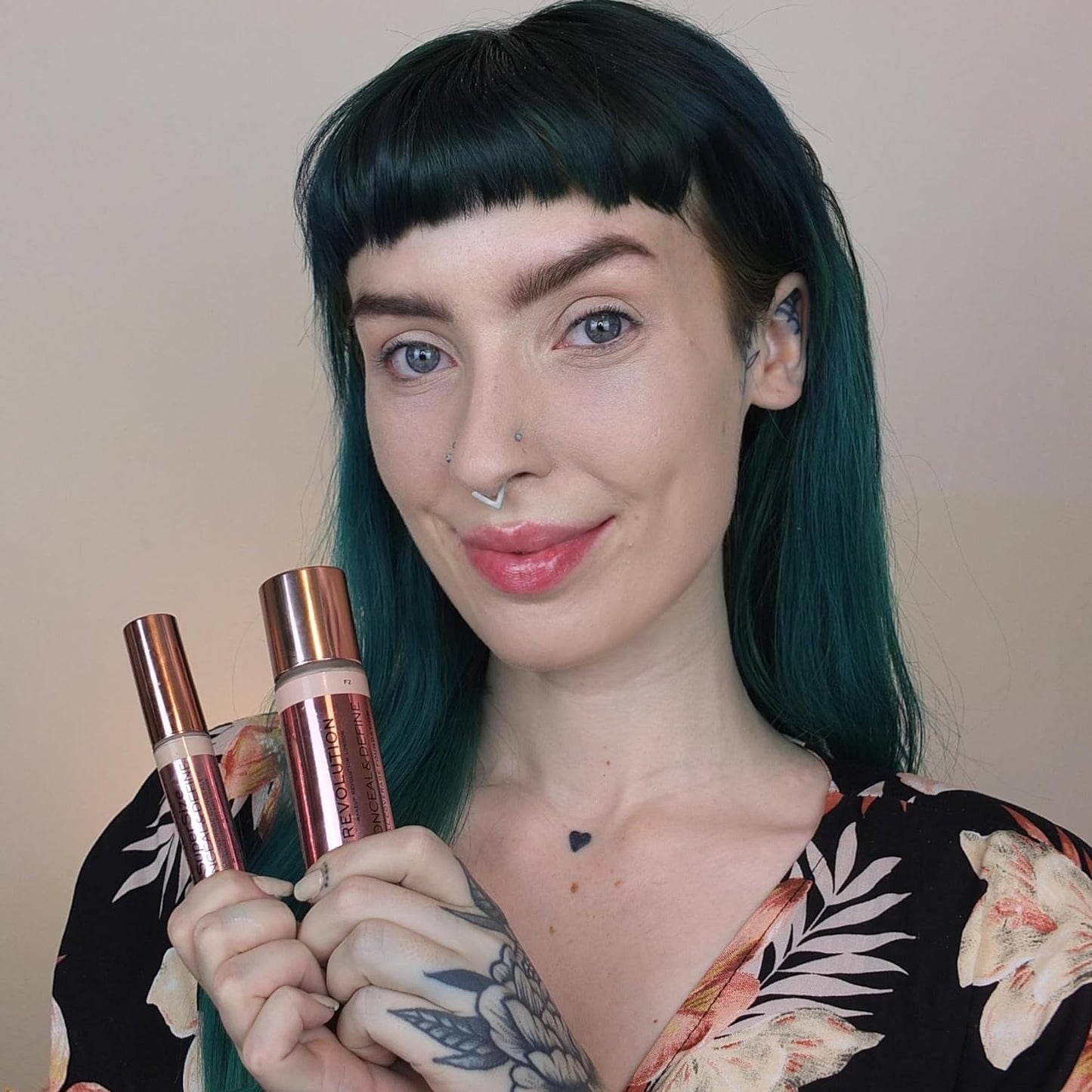 Revolution Beauty, Conceal & Define Foundation, Full Coverage, Long-Lasting Matte Finish, Vegan & Cruelty Free, F8 Light to Medium Skin Tones, 0.8 Fl.Oz.