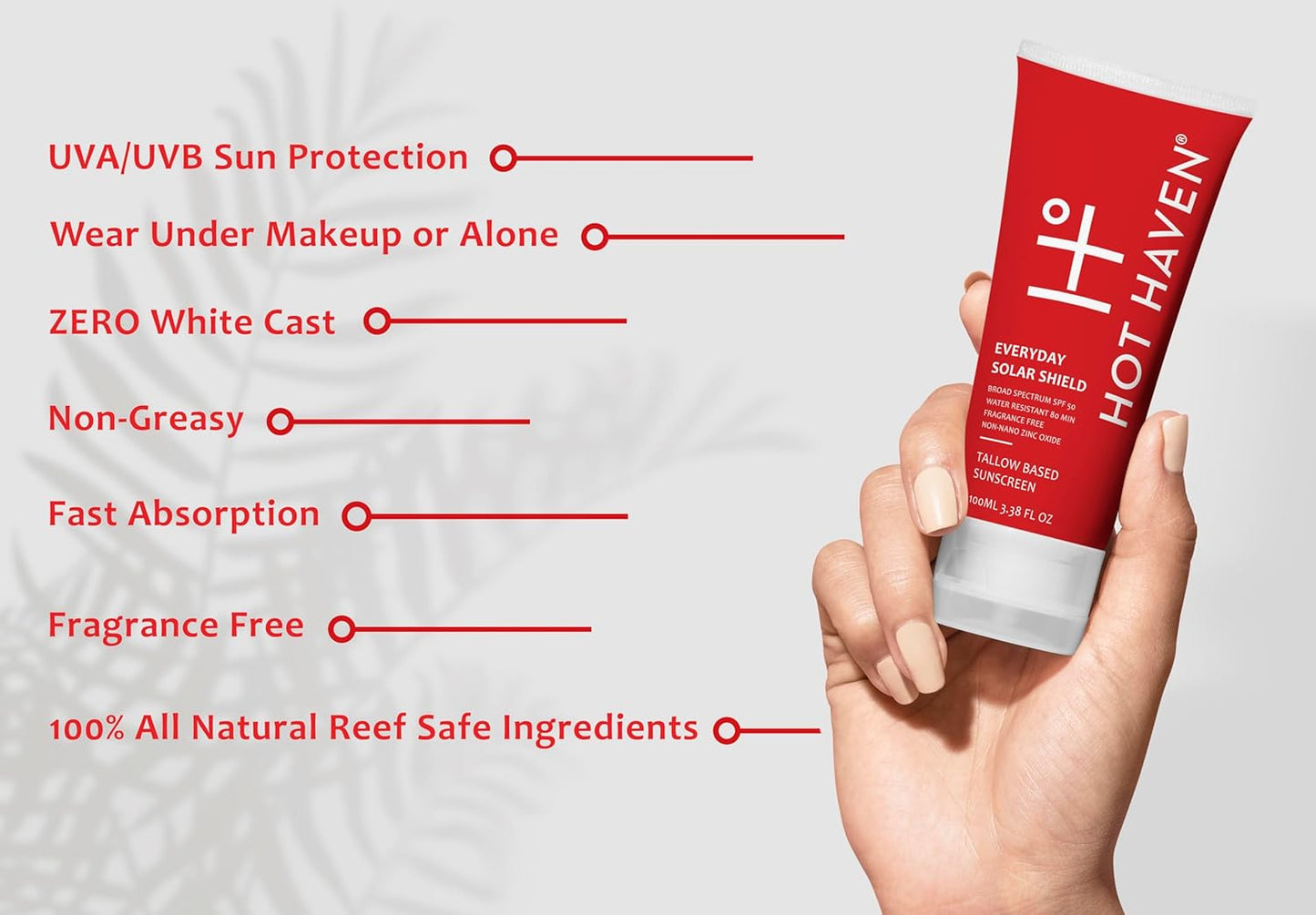 Tallow Sunscreen SPF 50 – Everyday Solar Shield Mineral Sunscreen | Grass-Fed Tallow & Zinc Oxide – Non-Greasy, Baby Safe, Reef Friendly, Chemical-Free Moisturizer – 3.38 oz