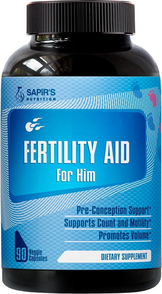 Male Fertility Supplement - Pre Conception for Him Boost Sperm Count, Motility Activator & Strength, Fertility Supplements for Men, Zinc, Folate Acid, Load Boost Vitamins D,E.. Mens Prenatal Vitamins