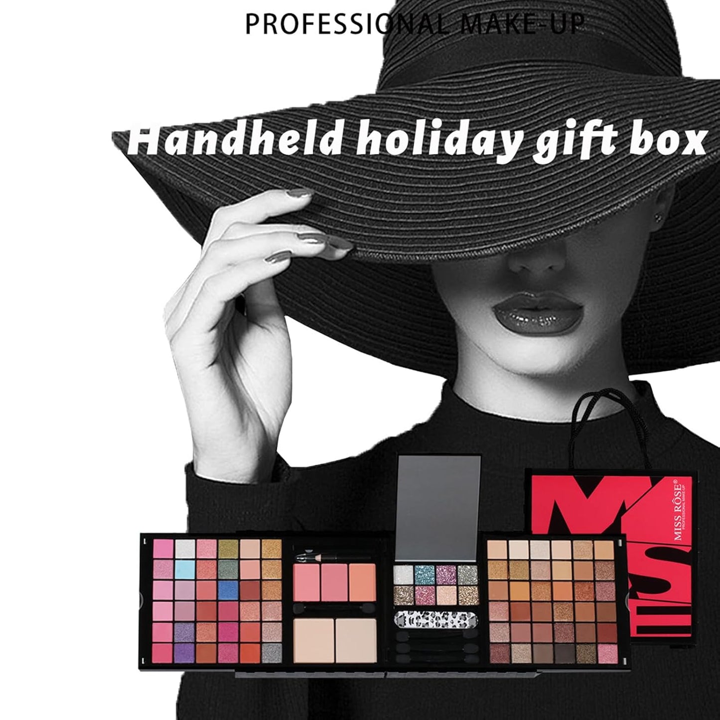 Makeup Sets, Multifunction Makeup Palettes with Mirror, 72 Color Eyeshadows/Compact Powder/Sequins/Bronzing Powder/Highlighter/Lip Color, Makeup kit for Women Full Kit - #D