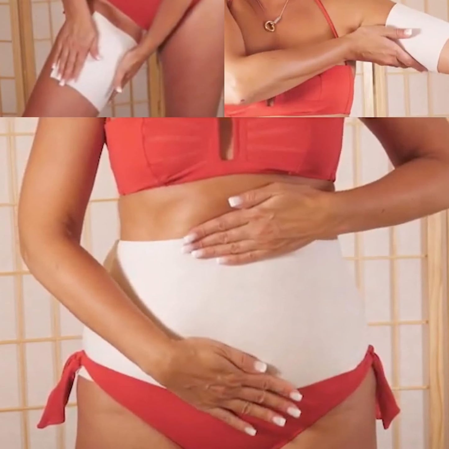 Tummy Body Wrap with Guarana, Green Tea, Seaweed Wraps Works for Stomach, Belly, Legs, Arms Abdomen (13 Piece Set)