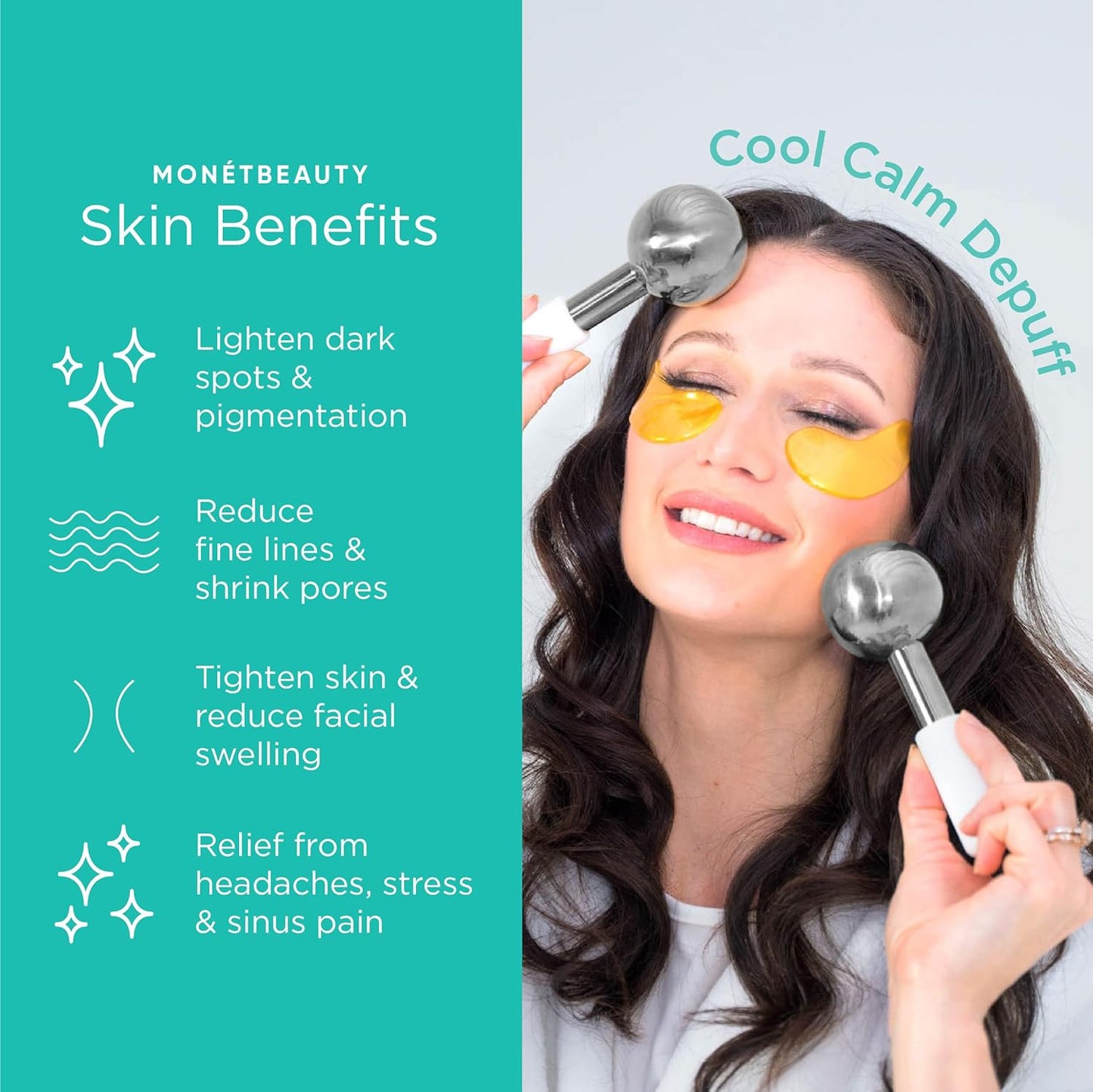 Stainless Steel Ice Globes for Facials (Silver), Durable Cryo Globes Instantly Reduce Puffiness, Tighten Pores and Sinus Relief, Face Globes for Facial Massages and Daily Beauty Routines