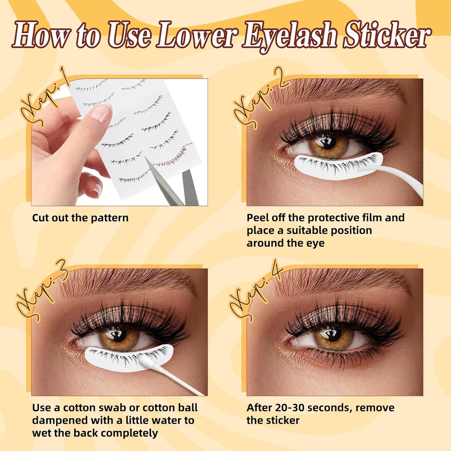 QUEWEL 2 Pairs Magnetic Eyelashes, Reusable No Glue Needed Magnetic Eyelashes Kit with Applicator Lash Clusters Kit without Eyeliner Easy to Wear and Remove (G-YC-C+F01)