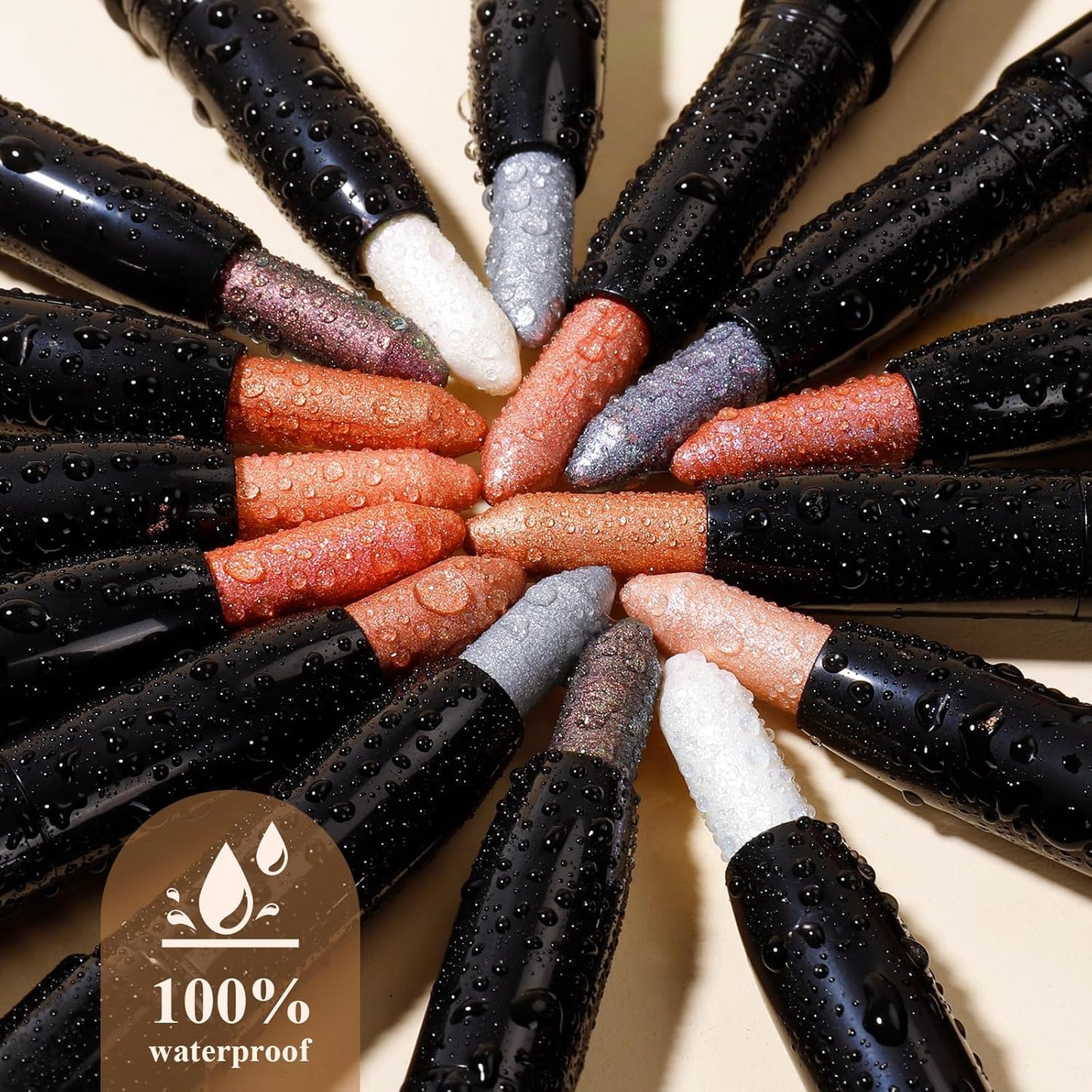 Longwear Cream Eye Shadow Sticks(62 Sapphire Shimmer), Smudge-Proof, Waterproof Eyeshadow,Silky Formula Glitter With Makeup Brush,Sapphire Blue