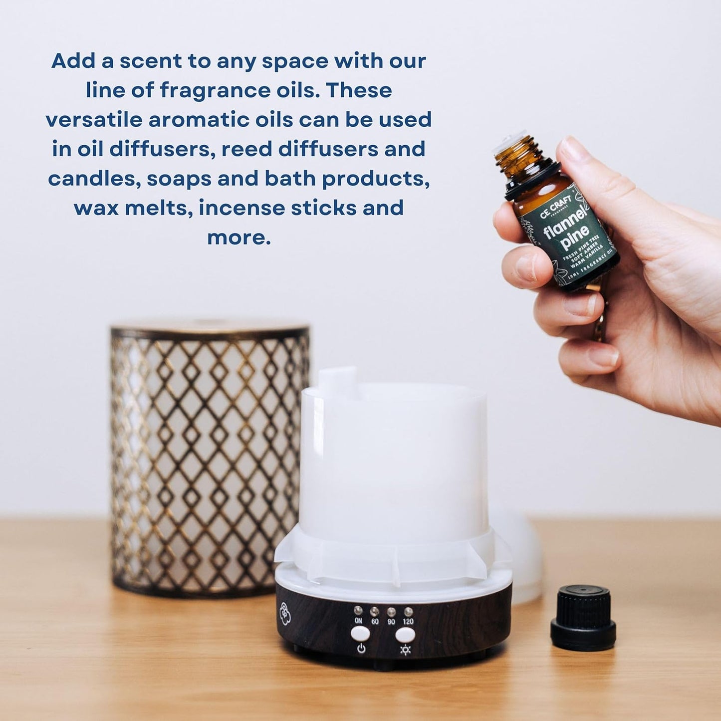 CANDECraftCo Premium Fragrance Oil – Diffuser Oils Fragrances Scented for Home, Candle Soap Making Supplies, Aromatherapy Blends for House (0.34 Fl Oz) (2-Pack, Eucalpytus & Mint)