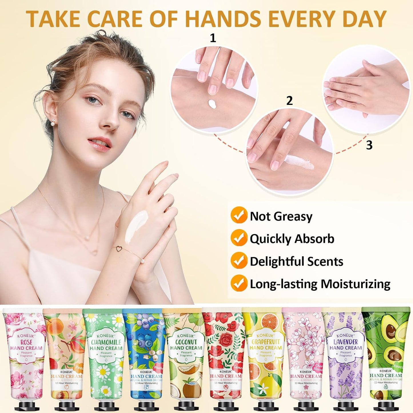 160 Pack Hand Cream Gifts Set For Women, Bridal Shower Gifts for Guests, Thank You Gifts, Bridesmaid Gifts, Birthday Gifts and Small Gifts for Women, Bulk Hand Lotion Travel Size for Dry Cracked Hands
