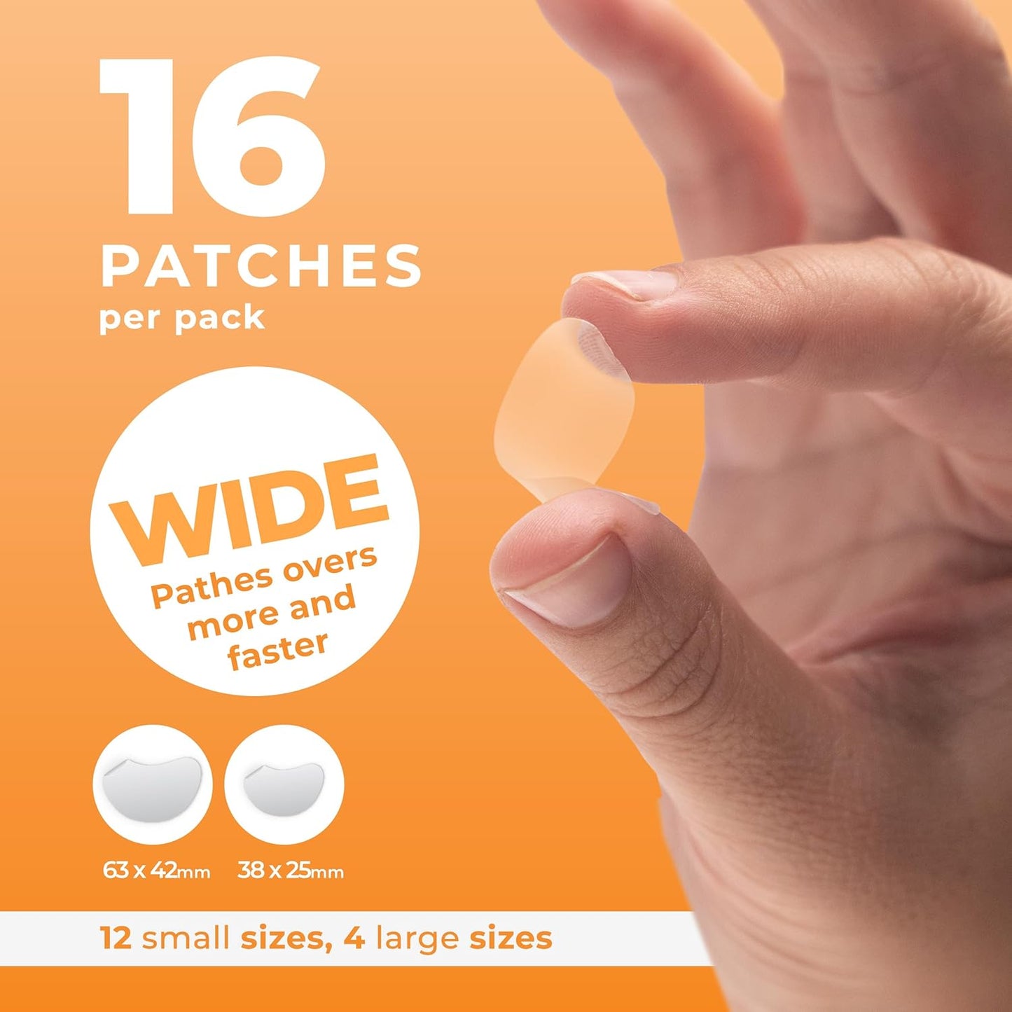 Chin Pimple Patches (12 Pack), Remove Chin Acne Overnight with Large Hydrocolloid Acne Patches For Blemishes on Chin, Cheek, Forehead