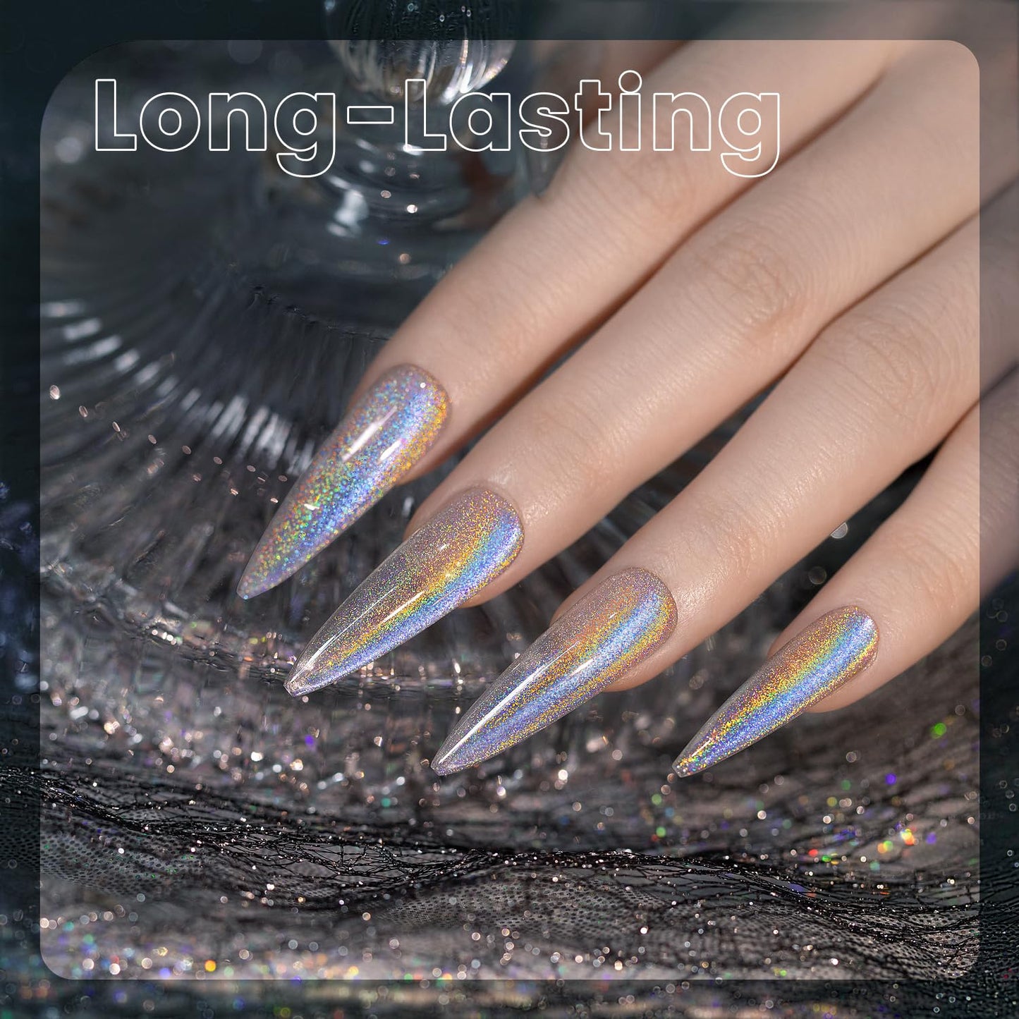 RARJSM Holographic Rainbow Aurora Cat Eye Gel Nail Polish Blue Purple Laser Iridescent Glitter Sparkle Cat Eye Gel Polish with Magnet Stick Soak off UV LED Curing Requires Home Salon Diy Nail Art