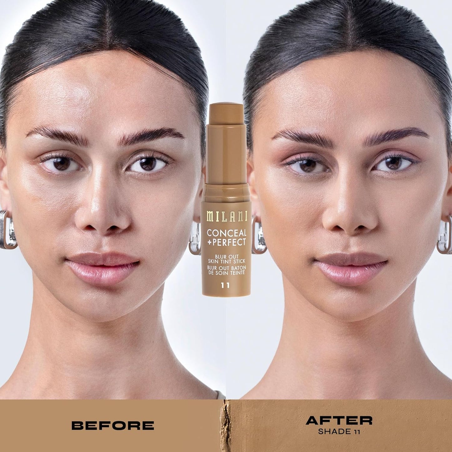 Milani Conceal + Perfect - Skin Tint Stick, Blur Out Tinted Moisturizer Makeup, Shade 011